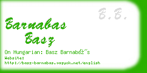 barnabas basz business card